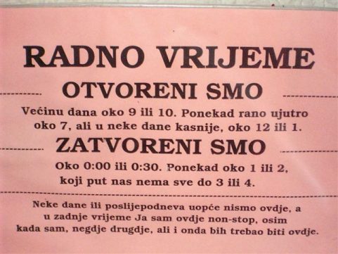 radno vrijeme